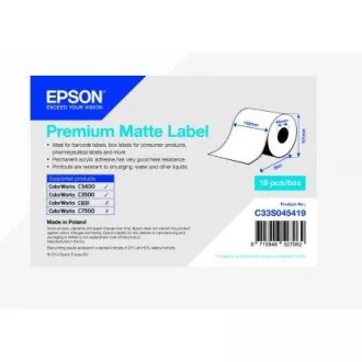 Prémium matt címke Cont.R, 105mmx35m, MOQ 18db