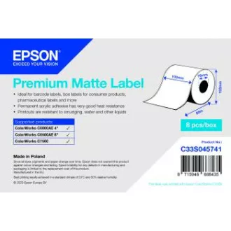 Prémium matt címke Cont.R, 102mm x 60m