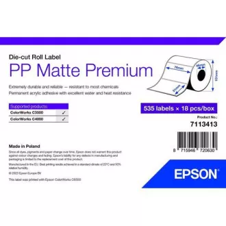 PP matt címke prémium, 76mm x 51mm, 535 címke