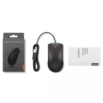 Lenovo 120/Office/Optikai/1 600 DPI/Vezeték nélküli USB/Fekete