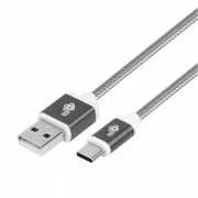 TB kábel USB - USB C 1,5 m szürke szalag