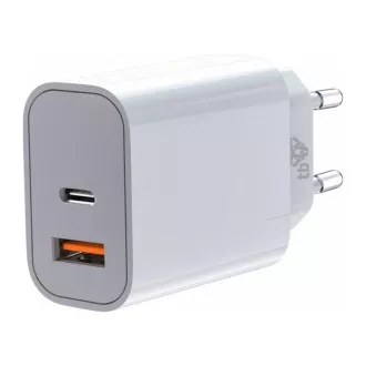TB töltő USB-C   USB-A 2x3A fehér