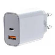 TB töltő USB-C   USB-A 2x3A fehér