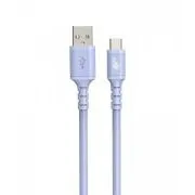TB kábel USB-A - USB-C lila 1m