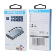 TB Touch USB C 8v1 - HDMI 2x, USB, VGA, RJ45, PD, RJ45, PD