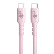 TB USB C - USB C 60W zselés kábel 1m rózsaszínű