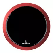 All New, vezeték nélküli töltő, ultra vékony, telefonhoz, piros, 5/9V, 10W, túlmelegedés elleni védelem, Qi