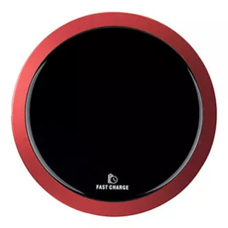 All New, vezeték nélküli töltő, ultra vékony, telefonhoz, piros, 5/9V, 10W, túlmelegedés elleni védelem, Qi