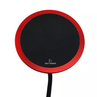 All New, vezeték nélküli töltő, ultra vékony, telefonhoz, piros, 5/9V, 10W, túlmelegedés elleni védelem, Qi