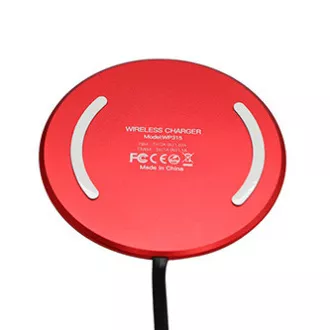 All New, vezeték nélküli töltő, ultra vékony, telefonhoz, piros, 5/9V, 10W, túlmelegedés elleni védelem, Qi