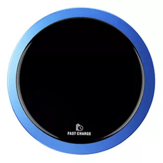 Teljesen új, vezeték nélküli töltő, ultra vékony, telefonhoz, kék, 5/9V, 10W, túlmelegedés elleni védelem, Qi