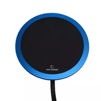 Teljesen új, vezeték nélküli töltő, ultra vékony, telefonhoz, kék, 5/9V, 10W, túlmelegedés elleni védelem, Qi