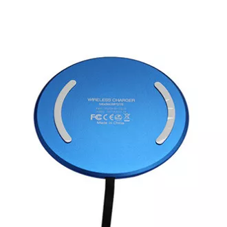 Teljesen új, vezeték nélküli töltő, ultra vékony, telefonhoz, kék, 5/9V, 10W, túlmelegedés elleni védelem, Qi