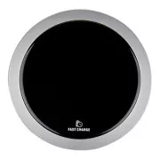 All New, vezeték nélküli töltő, ultra vékony, telefonhoz, ezüst, 5/9V, 10W, túlmelegedés elleni védelem, Qi
