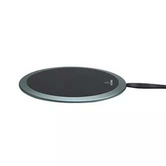 All New, vezeték nélküli töltő, ultra vékony, telefonhoz, ezüst, 5/9V, 10W, túlmelegedés elleni védelem, Qi