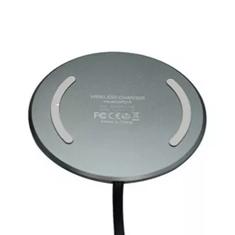 All New, vezeték nélküli töltő, ultra vékony, telefonhoz, ezüst, 5/9V, 10W, túlmelegedés elleni védelem, Qi