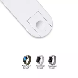 2in1 vezeték nélküli töltő, telefonhoz és Apple Watch-hoz, fehér, 5V, 10W, Qi 2in1 vezeték nélküli töltő, telefonhoz és Apple Watch-hoz, fehér, 5V, 10W, Qi