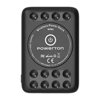 Powerton, power bank vezeték nélküli töltéssel, Li-Pol, 5V, telefon/tablet töltés, WBP5, 5000mAh, tapadókorongok a telefonra való felragasztáshoz, és a telefonra való felragasztáshoz. Powerton, power bank vezeték nélküli töltéssel, Li-Pol, 5V, telefon/tablet töltés, WBP5, 5000mAh, tapadókorongok a telefonra való felragasztáshoz, és a telefonra való felragasztáshoz.