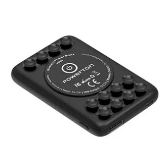 Powerton, power bank vezeték nélküli töltéssel, Li-Pol, 5V, telefon/tablet töltés, WBP5, 5000mAh, tapadókorongok a telefonra való felragasztáshoz, és a telefonra való felragasztáshoz. Powerton, power bank vezeték nélküli töltéssel, Li-Pol, 5V, telefon/tablet töltés, WBP5, 5000mAh, tapadókorongok a telefonra való felragasztáshoz, és a telefonra való felragasztáshoz.