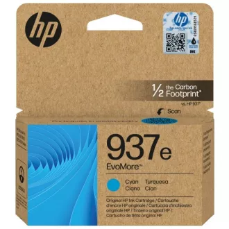 HP 937e (4S6W6NE) - patron, cyan (azúrkék)