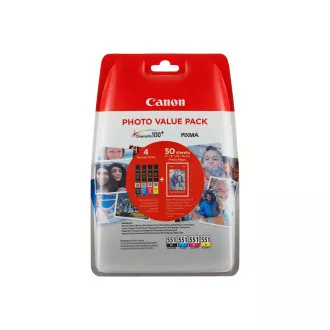 Canon CLI-551 (6508B006) - patron, black + color (fekete + színes)