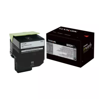 Lexmark 80C0X10 - toner, black (fekete )
