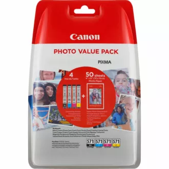 Canon CLI-571 (0386C009) - patron, black + color (fekete + színes)