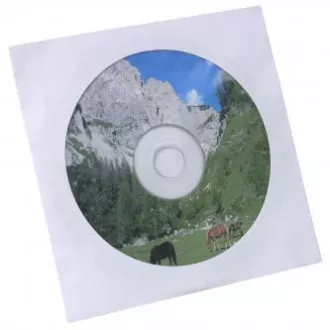 Boríték 1 CD-hez, papír, fehér, ablakkal
