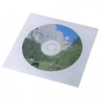 Boríték 1 CD-hez, papír, fehér, ablakkal