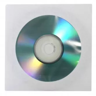 Boríték 1 CD-hez, papír, fehér, ablakkal