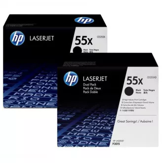 HP 55X (CE255XD) - toner, black (fekete ) 2db