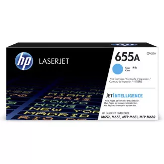 HP 655A (CF451A) - toner, cyan (azúrkék)