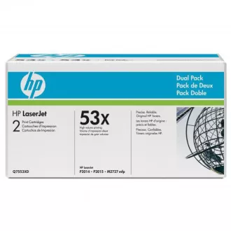 HP 53X (Q7553XD) - toner, black (fekete ) 2db HP 53X (Q7553XD) - toner, black (fekete ) 2db