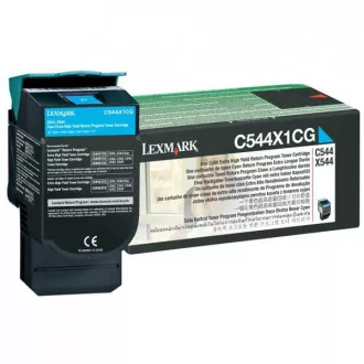 Lexmark C544X1CG - toner, cyan (azúrkék)