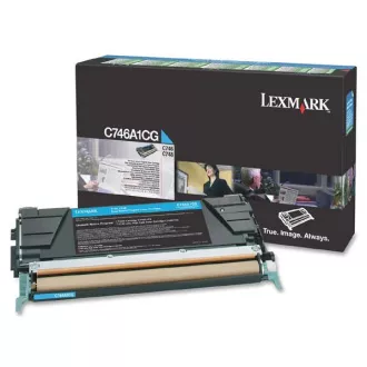 Lexmark C746 (C746A1CG) - toner, cyan (azúrkék)