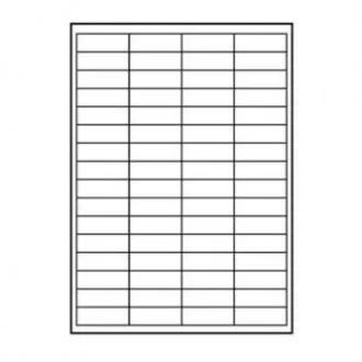 Logós címkék 48,5 mm x 16,9 mm, A4, matt, fehér, 68 címke, 140g/m2, 10 darabos csomag, tintasugaras és lézernyomtatókhoz.