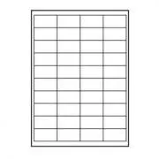 Logós címkék 48,5 mm x 25,4 mm, A4, matt, fehér, 44 címke, 140g/m2, 25 darabos csomag, tintasugaras és lézernyomtatókhoz.