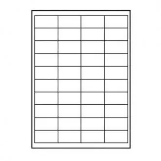 Logós címkék 48,5 mm x 25,4 mm, A4, matt, fehér, 44 címke, 140g/m2, 25 darabos csomag, tintasugaras és lézernyomtatókhoz.