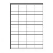 Logós címkék 52,5 mm x 21,2 mm, A4, matt, fehér, 56 címke, 140g/m2, 25 darabos csomag, tintasugaras és lézernyomtatókhoz.