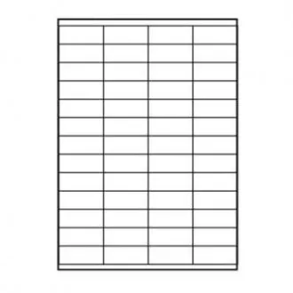 Logós címkék 52,5 mm x 21,2 mm, A4, matt, fehér, 56 címke, 140g/m2, 25 darabos csomag, tintasugaras és lézernyomtatókhoz.