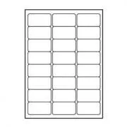 Logós címkék 68mm x 36mm, A4, matt, fehér, 24 címke, 140g/m2, 25 darabos csomag, tintasugaras és lézernyomtatókhoz