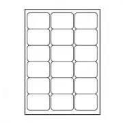 Logós címkék 68mm x 47mm, A4, matt, fehér, 18 címke, 140g/m2, 10 darabos csomag, tintasugaras és lézernyomtatókhoz