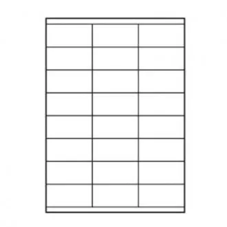 Logós címkék 70mm x 36mm, A4, matt, fehér, 24 címke, 140g/m2, 10 darabos csomag, tintasugaras és lézernyomtatókhoz