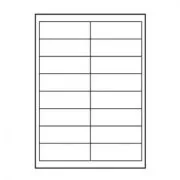 Logós címkék 99,1mm x 34mm, A4, matt, fehér, 16 címke, 140g/m2, 10 darabos csomag, tintasugaras és lézernyomtatókhoz