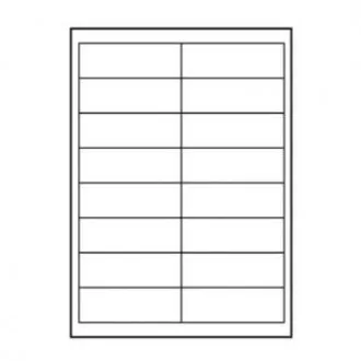 Logós címkék 99,1mm x 34mm, A4, matt, fehér, 16 címke, 140g/m2, 10 darabos csomag, tintasugaras és lézernyomtatókhoz