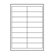 Logós címkék 99,1mm x 34mm, A4, matt, fehér, 16 címke, 140g/m2, 25 darabos csomag, tintasugaras és lézernyomtatókhoz.