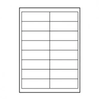 Logós címkék 99,1mm x 34mm, A4, matt, fehér, 16 címke, 140g/m2, 25 darabos csomag, tintasugaras és lézernyomtatókhoz. Logós címkék 99,1mm x 34mm, A4, matt, fehér, 16 címke, 140g/m2, 25 darabos csomag, tintasugaras és lézernyomtatókhoz.