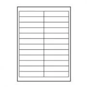 Logós címkék 100mm x 23mm, A4, matt, fehér, 24 címke, 140g/m2, 10 darabos csomag, tintasugaras és lézernyomtatókhoz