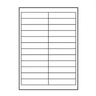 Logós címkék 100mm x 23mm, A4, matt, fehér, 24 címke, 140g/m2, 25 darabos csomag, tintasugaras és lézernyomtatókhoz