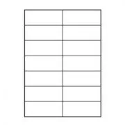 Logós címkék 105mm x 42,4mm, A4, matt, fehér, 14 címke, 140g/m2, 10 darabos csomag, tintasugaras és lézernyomtatókhoz.